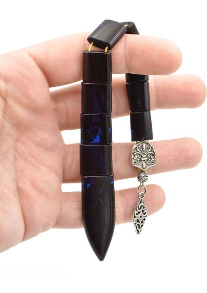 Usta Işi Balık Model Hareli Lacivert Sıkma Kehribar Tesbih indirimleri