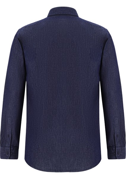 Uzun Kol Slim Fit Dar Kesim Denim Pamuk Gömlek fiyatları