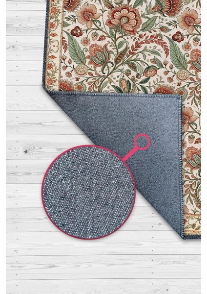 Çiçek Desenli Yatak Odası Halısı, Klasik Tarz Yeşil Kırmızı Halı, Vintage Ev Dekoru, Yıkanabilir Dokuma Pamuk Tabanlı Kaymaz Tabanlı Halı modelleri