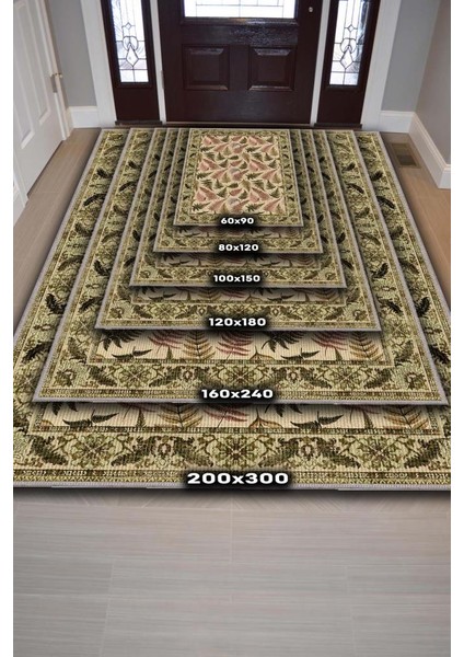 Sıcak Renkli Botanik Oturma Odası Dekoru Halısı, Yıkanabilir Dokuma Pamuk Tabanlı Kaymaz Tabanlı Halı fırsatları