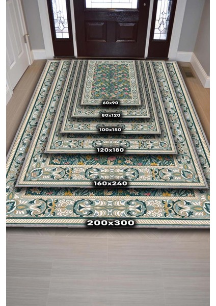 Kır Evi Tarzı Çok Renkli Papatya Detaylı Çiçek Bahçesi Temalı Oturma Odası Halısı, Salon Halısı, Mutfak Halısı fırsatları