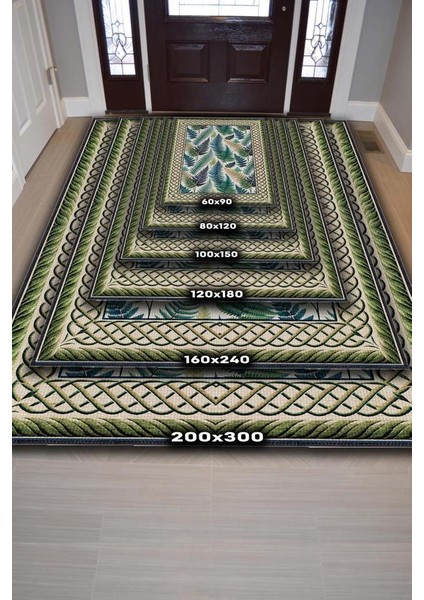 Ağaç Yapraklı Maksimalist Halı, Kaymaz Tabanlı Klasik Salon Halısı fırsatları