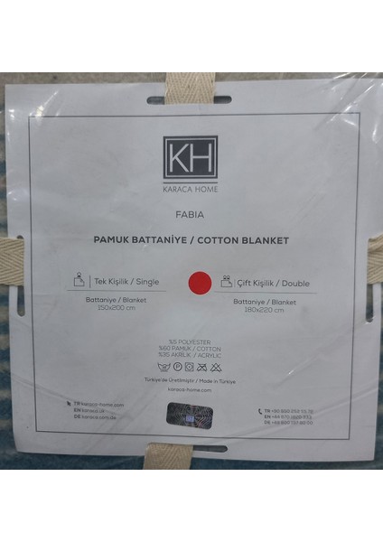 Karaca Home Fabia Indigo Çift Kişilik Pamuk Battaniye (Mavi-Beyaz) modelleri