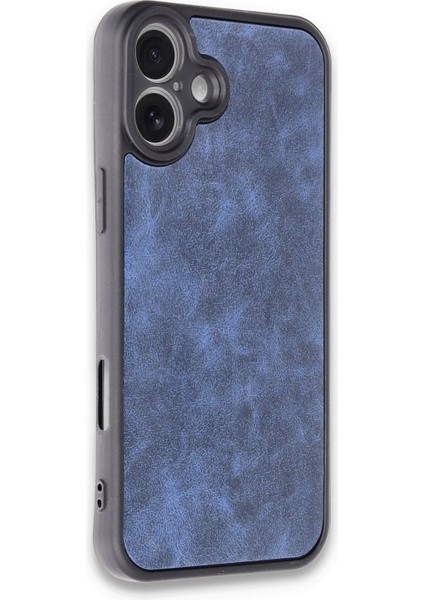 OMR02 iPhone 16 Plus Kılıf Aras Deri Kapak - Lacivert fiyatları