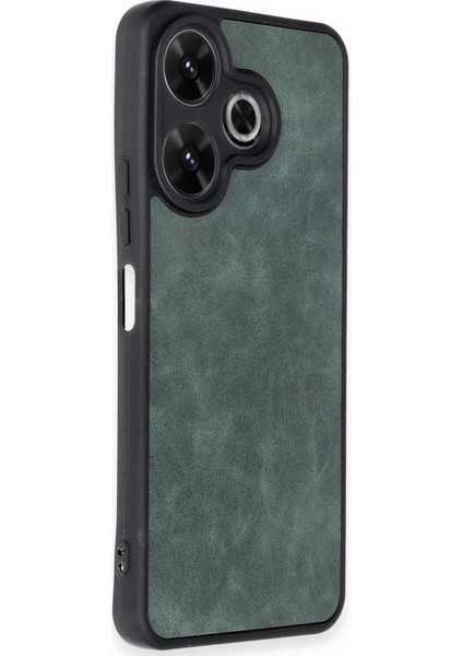 OMR02 Xiaomi Redmi 13 4g Kılıf Aras Deri Kapak - Koyu Yeşil fiyatları