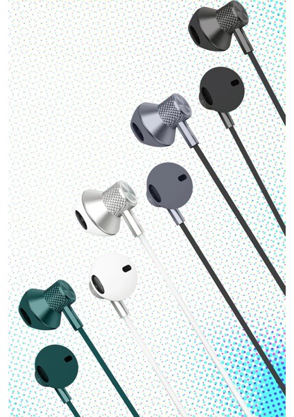 OMR02 LS-730 1.2m iPhone 15 Serisi ile Uyumlu Type-C Kablolu Kulaklık - Gri modelleri