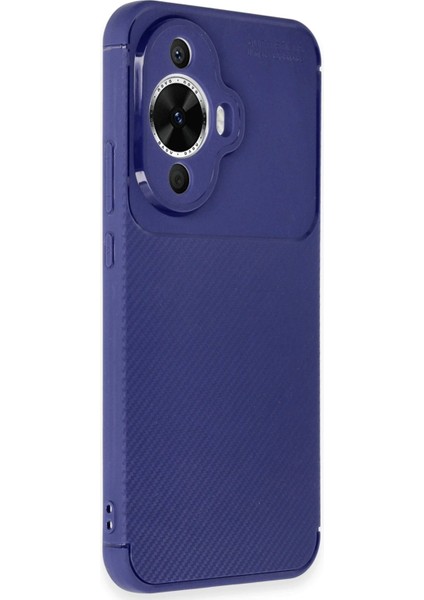 OMR02 Huawei Nova 12S Kılıf Auto Focus Karbon Kapak - Lacivert fiyatları