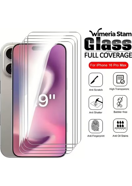 Iphone 15 Pro Max Şeffaf Premium Ekran Koruyucu Cam