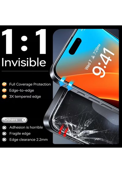 Iphone 15 Pro Max Şeffaf Premium Ekran Koruyucu Cam indirimleri