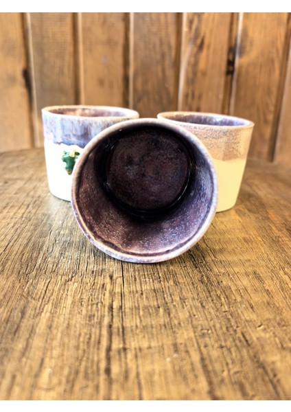 El Yapımı 90ML Yaprak Detaylı Seramik Espresso Fincanı – Doğal Dokunuşla Kahve Keyfi