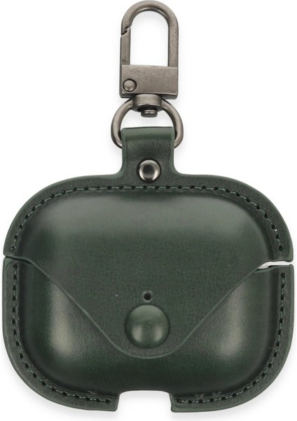 CPT83 Airpods 3 (3.nesil) Çanta Deri Kılıf - Haki Yeşil