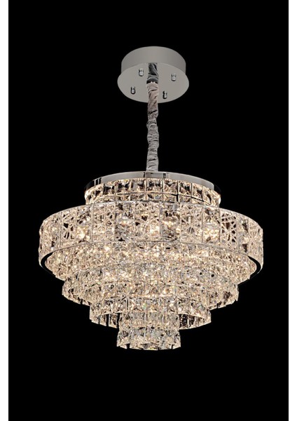 Cristalin Krom 60 cm Kristal Taşlı Modern Avize – Salon ve Oturma Odası modelleri