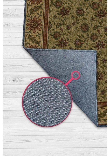 Vintage Salon Halısı, Zeytin Yeşili Halı, Maksimalist Klasik Ev Dekoru Için Yıkanabilir Halı fiyatları