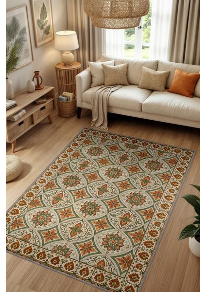 Geleneksel Çiçek Desenli Halı, Mozaik Halı, Klasik Oturma Odası Halısı