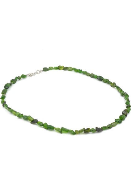 Choker Model Amorf Kesim Doğal Diopsit Taşı Kolye modelleri