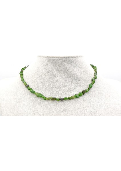 Choker Model Amorf Kesim Doğal Diopsit Taşı Kolye fırsatları