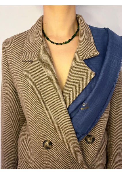 Choker Model Amorf Kesim Doğal Diopsit Taşı Kolye indirimleri