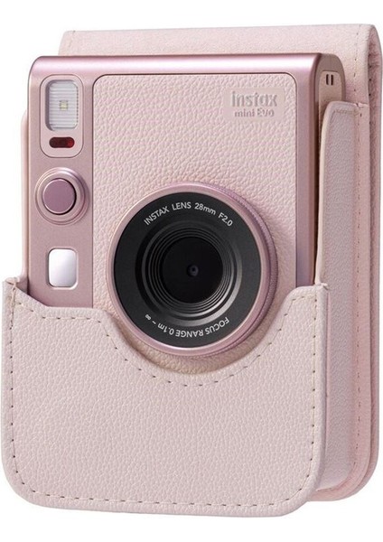 Instax Mini Evo Gentle Rose Hybrit Fotoğraf Makinesi, 20'li Film, Albüm, Kıskaç ve Deri Çanta Hediye Seti fırsatları