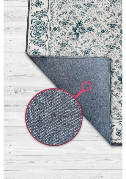 Ince Çiçek Işlemesi Detaylı Mint Yeşili Salon Halısı, Geleneksel Bordürlü Yıkanabilir Yatak Odası Halısı fiyatları