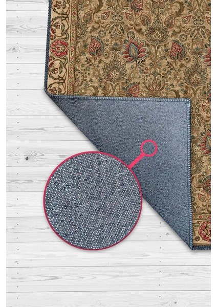 Etnik Moğol Desenli Bej Kırmızı Çiçek Desenli Halı, Maksimalist Ev Dekoru, Yıkanabilir Dokuma Pamuk Tabanlı Kaymaz Tabanlı Halı fiyatları