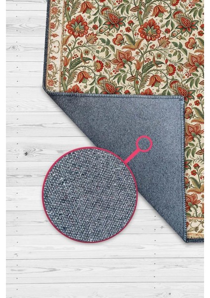 Lale ve Nar Desenli Geleneksel Salon Halısı, Yıkanabilir Dokuma Pamuk Tabanlı Kaymaz Tabanlı Yatak Odası Halısı modelleri