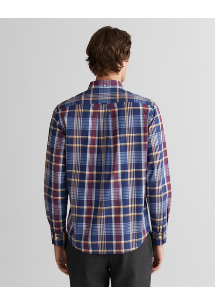 Erkek Yeşil Regular Fit Düğmeli Yaka Çizgili Gömlek 3250212.423 fiyatları