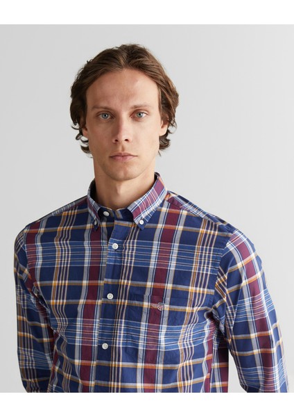 Erkek Yeşil Regular Fit Düğmeli Yaka Çizgili Gömlek 3250212.423 fırsatları