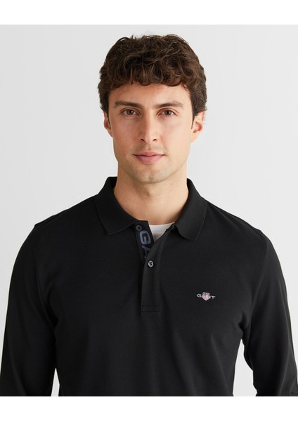 Erkek Siyah Regular Fit Polo Yaka Polo 2425334T.5 fırsatları