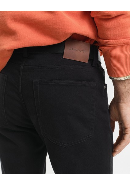 Erkek Siyah Regular Fit Soft Twill Jean 1000501.5