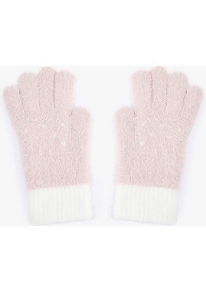 Peluş Eldiven Boncuk Detaylı