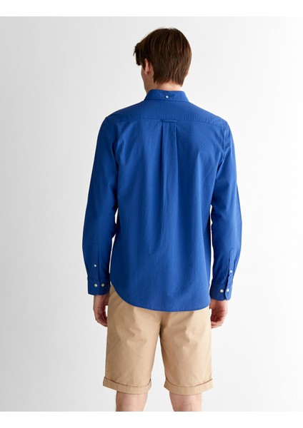 Erkek Lacivert Regular Fit Düğmeli Yaka Gömlek 3250035.407 fiyatları