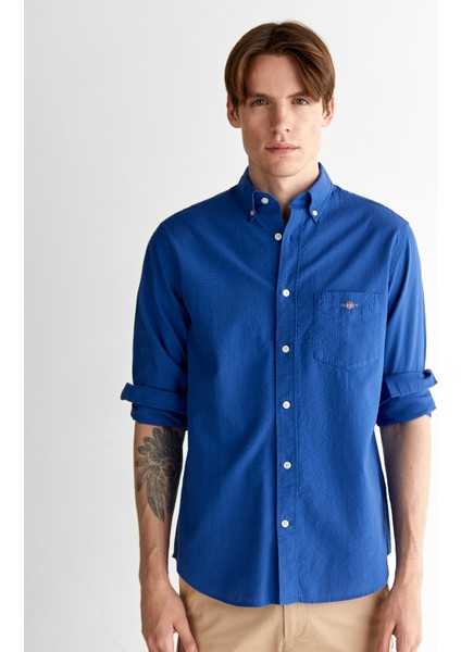 Erkek Lacivert Regular Fit Düğmeli Yaka Gömlek 3250035.407 fırsatları