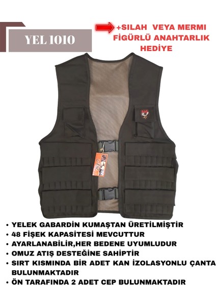 48FİŞEK Kapasiteli Ayarlanabilir Avcı Yeleği modelleri