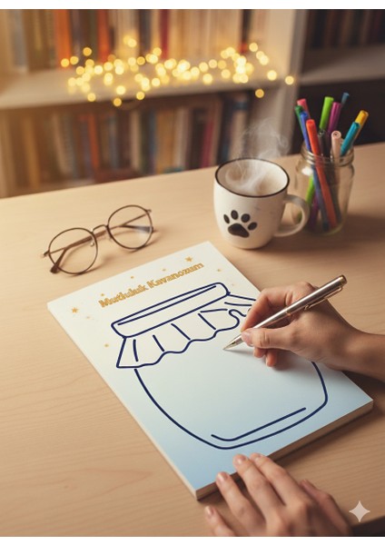 Mutluluk Kavanozu Pozitif Düşünce Defteri | Mutluluk Notları | A5 Boyut | Planlayıcı | Not Defteri modelleri