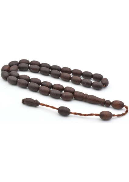 Sistemli Kapsül Kesim Bilek Boy Ketenli Kahverengi Fiber Tesbih