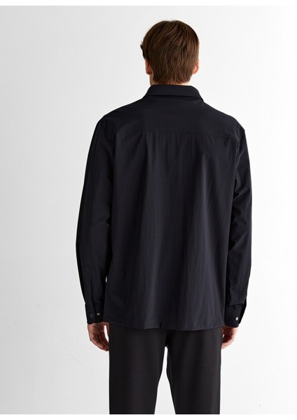 Erkek Lacivert Relaxed Fit Klasik Yaka Gömlek 3825109T.433 fiyatları