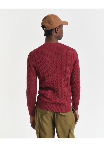 Erkek Bordo Regular Fit Bisiklet Yaka Örgü Kazak 8050601.604 modelleri