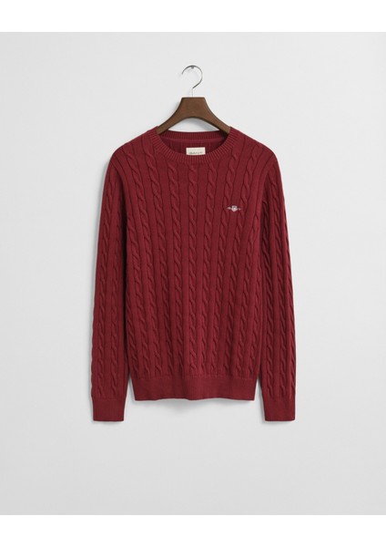 Erkek Bordo Regular Fit Bisiklet Yaka Örgü Kazak 8050601.604 fırsatları