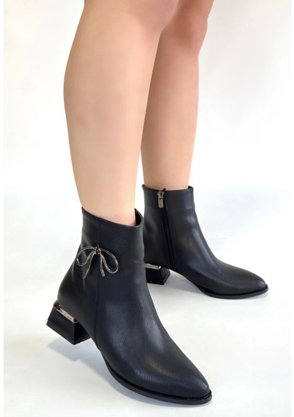 Harly Siyah Cilt Topuklu Bot modelleri