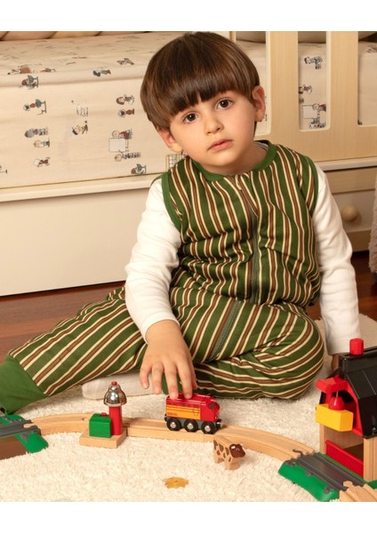 Baby Home Pine Green 0.5 TOG Bebek Uyku Tulumu OEKO-TEX Sertifikalı %100 Pamuk indirimleri