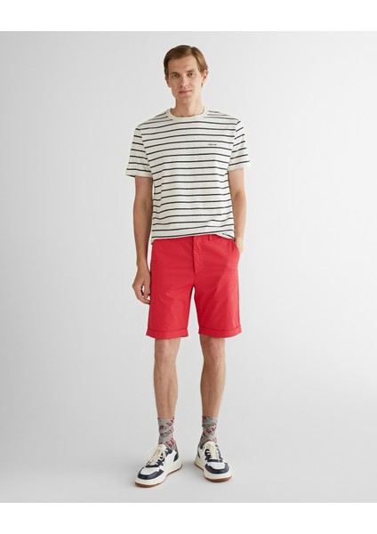 Erkek Krem Regular Fit Bisiklet Yaka Çizgili T-Shirt 2003326.130 modelleri