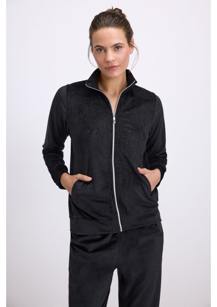 Kadın Fermuarlı Uzun Kollu Kadife Eşofman Takımı (11548) fiyatları