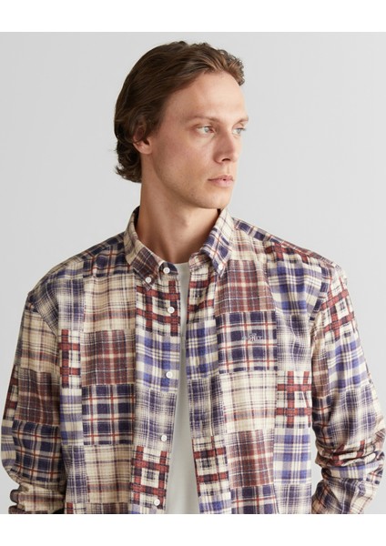 Erkek Bordo Relaxed Fit Gömlek 3825347T.604 fırsatları