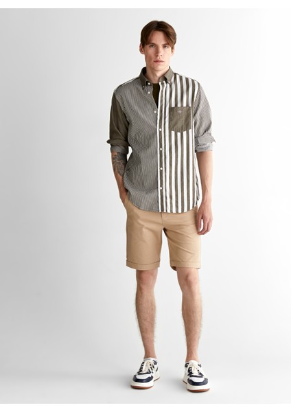 Erkek Bej Slim Fit Şort 205353.277