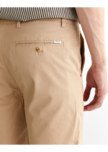 Erkek Bej Slim Fit Şort 205353.277