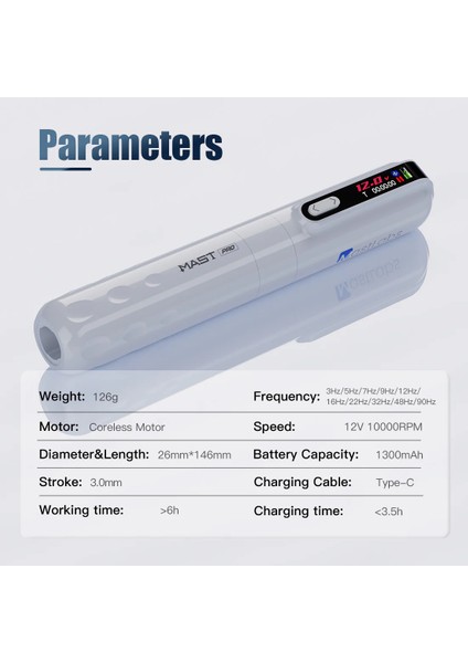 Tour Y22 Pro Kablosuz Kalıcı Makyaj ve Dövme Makinesi - Beyaz fırsatları