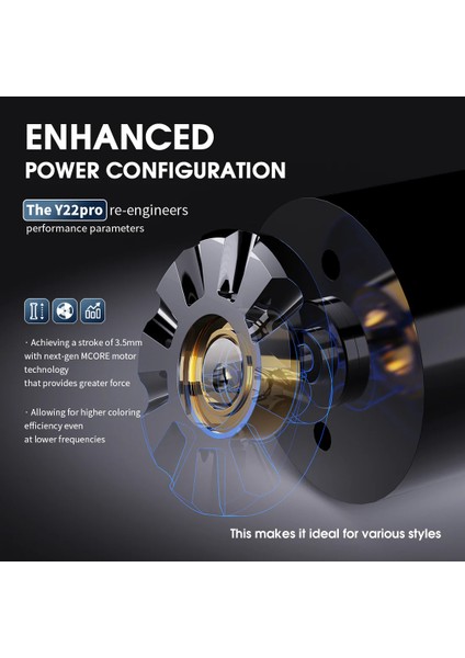 Tour Y22 Pro Kablosuz Kalıcı Makyaj ve Dövme Makinesi - Beyaz