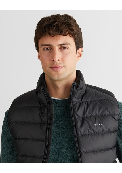 Erkek Siyah Regular Fit Dik Yaka Kaz Tüyü Yelek 7006527.5 fırsatları