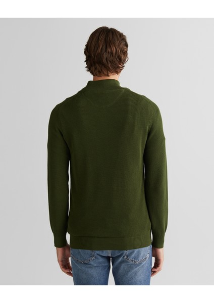 Erkek Haki Regular Fit Yarım Fermuarlı Triko 8040523.360 fiyatları