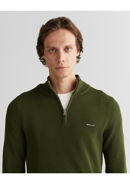 Erkek Haki Regular Fit Yarım Fermuarlı Triko 8040523.360 fırsatları